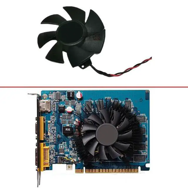Alt view image 2 of 7 - Graphics Card Cooling Fans Suitable for for Gigabyte GT 1030 GT 730 for ZOTAC GT 210 220 N9500 N8600GT for MSI GTX 720 GT 1030 N720 Series Desktop PLD05010S12L 47mm 12V 0.1A 2Pin