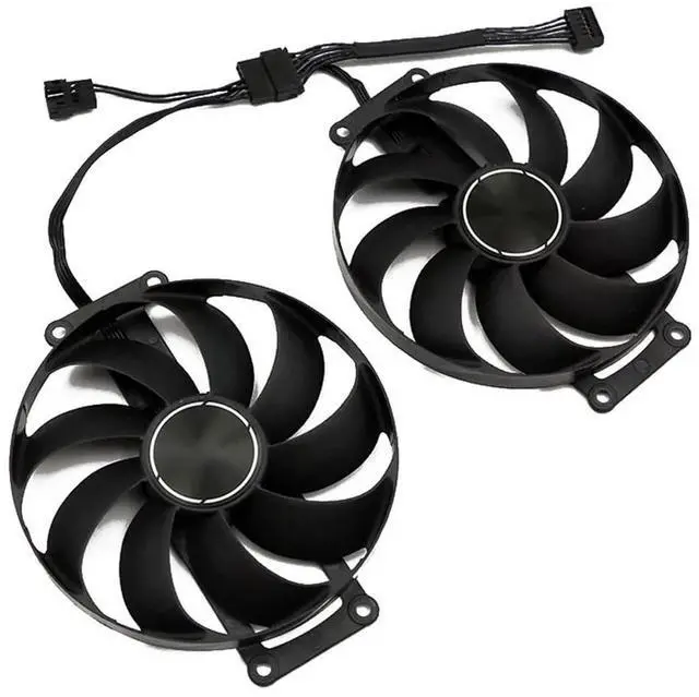 Alt view image 5 of 5 - Graphics Card Cooling Fan Replacement for ASUS GTX1660Ti Dual EVO GTX1660 GTX1660 Super OC Gaming RTX 3060 3060Ti Mini Dual RTX 2060 2070Ti Series 90MM T129215SU 12V 6PIN 0.5A Video Card Fans (2PCS)