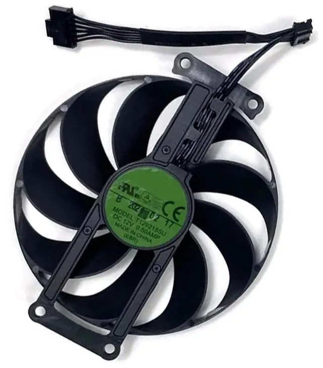 Main image of Graphics Card Cooling Fan Replacement for ASUS GTX1660Ti Dual EVO GTX1660 GTX1660 Super OC Gaming RTX 3060 3060Ti Mini Dual RTX 2060 2070Ti Series 90MM T129215SU 12V 6PIN 0.5A Video Card Fans (Fan-A)