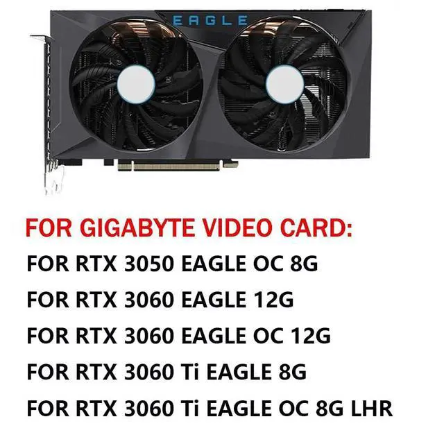 Alt view image 3 of 7 - Graphics Card Cooling Fans Suitable for Gigabyte RTX 3050 3060 3060Ti Eagle Series Desktop PLD10010S12H 95mm 12V 0.30A 4Pin Video Card Cooler Fans GPU Fan (2PCS)