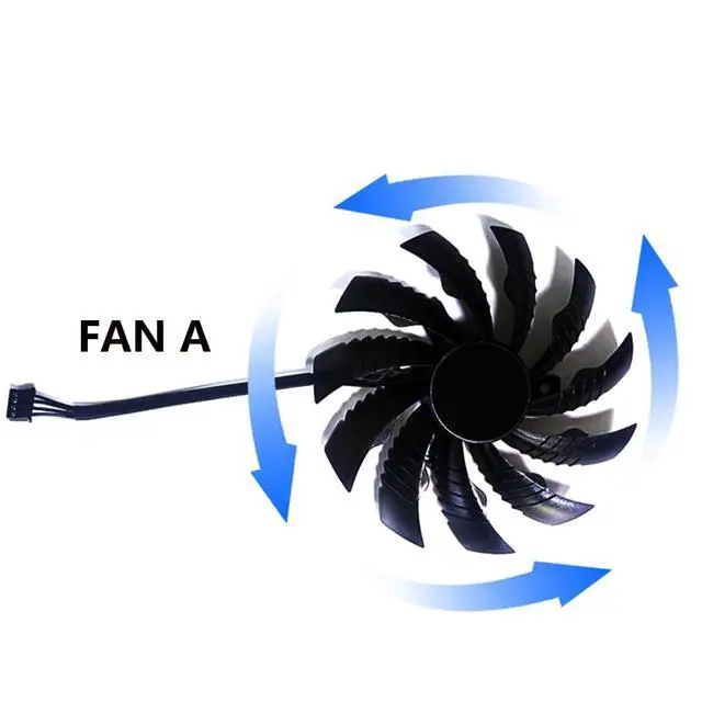 Alt view image 7 of 7 - Graphics Card Cooling Fans Suitable for Gigabyte RTX 3050 3060 3060Ti Eagle Series Desktop PLD10010S12H 95mm 12V 0.30A 4Pin Video Card Cooler Fans GPU Fan (Fan-A)