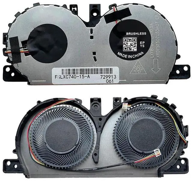 Alt view image 5 of 7 - CPU Cooling Fans Suitable for Lenovo Yoga C740 15 C740-15 C740-15IML 81TD Series Laptop Cooler Fan DFS1507053H0T FLMU/FRU: 5H40S19962 5V 0.5A 4 PIN