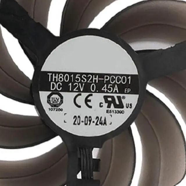 Alt view image 5 of 7 - Graphics Card Cooling Fans Suitable for Palit RTX 3090Ti 3090 3080TI 3080 3070TI 3070 GameRock Series Desktop TH8015S2H-PCC01 82mm 12V 0.45A 4Pin Video Card Cooler Fans GPU Fan (Fan-B)