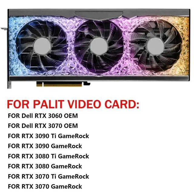 Alt view image 3 of 7 - Graphics Card Cooling Fans Suitable for Palit RTX 3090Ti 3090 3080TI 3080 3070TI 3070 GameRock Series Desktop TH8015S2H-PCC01 82mm 12V 0.45A 4Pin Video Card Cooler Fans GPU Fan (Fan-A)