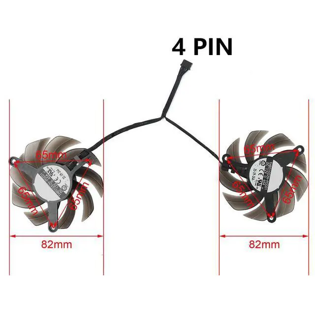 Alt view image 4 of 7 - Graphics Card Cooling Fans Suitable for Palit RTX 3090Ti 3090 3080TI 3080 3070TI 3070 GameRock Series Desktop TH8015S2H-PCC01 82mm 12V 0.45A 4Pin Video Card Cooler Fans GPU Fan (Fan-A)
