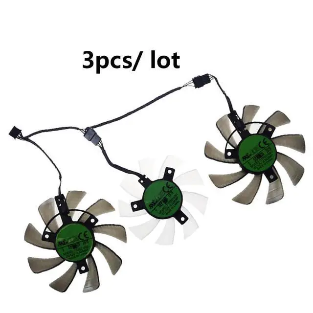 Alt view image 6 of 7 - Graphics Card Cooling Fans Suitable for ASROCK RX 5700XT Taichi Series Desktop T129215BU T128015BU 85MM 75MM 12V 0.32A 0.5A 4PIN Video Card Cooler Fans GPU Fan