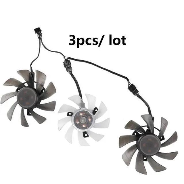 Alt view image 7 of 7 - Graphics Card Cooling Fans Suitable for ASROCK RX 5700XT Taichi Series Desktop T129215BU T128015BU 85MM 75MM 12V 0.32A 0.5A 4PIN Video Card Cooler Fans GPU Fan