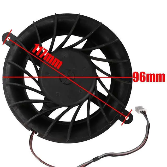 Alt view image 3 of 7 - 17 Blades Internal Cooling Fans Suitable for PlayStation 3 PS3 Slim 2000 2500 Series for Apple AIO All in ONE iMac Series Games Console Cooler Fan KSB1012HE G10C12MS2AH-56J14 12V 1.3A 3 PIN