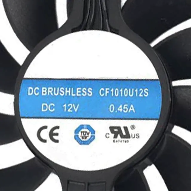 Alt view image 5 of 7 - Graphics Card Cooling Fan Replacement for ASUS ROG Strix RTX 3060Ti 3070 3070Ti 3080 3080Ti 3090 Gaming RX 6700XT 6800 Series 95mm CF1010U12S 12V 0.45A 7 Pin Video Card Cooler Fans GPU Fan (Fan-3)