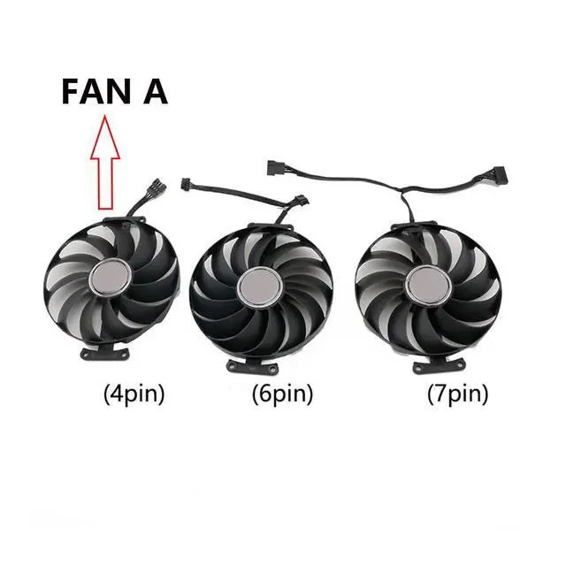 Alt view image 7 of 7 - Graphics Card Cooling Fan Replacement for ASUS ROG Strix RTX 3060Ti 3070 3070Ti 3080 3080Ti 3090 Gaming RX 6700XT 6800 Series 95mm CF1010U12S 12V 0.45A 7 Pin Video Card Cooler Fans GPU Fan (Fan-1)