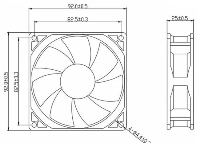 Alt view image 5 of 7 - 90MM Fan DC12V 0.24A 2.8W F9225M12B 9025 9225 9cm Speed 3200RPM 90 * 90 * 25MM Dual Ball Industrial Power Supply High Airflow Cooling Fan(2pin)