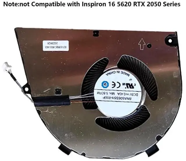 Alt view image 6 of 7 - CPU Cooling Fans Suitable for Dell Vostro 16-5620 5625 for Dell Inspiron 16 5620 5625, 7620 2-in-1 Series Laptop Cooler Fan EGC-70061F1-0AH, BNA506S5H-00P P/N: 0T8R2T 5V 2.5W 4 PIN