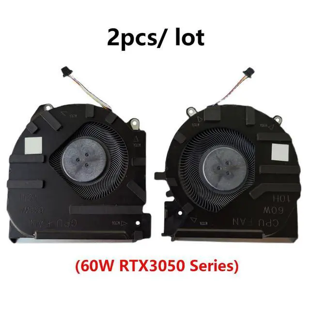 Alt view image 2 of 7 - 60W CPU + GPU Cooling Fans Suitable for HP Victus Pavilion Gaming 7/8 60W RTX3050 16-D 16-D0111TX 16-E TPN-Q263 TPN-Q264 Series Laptop Cooler FAN 5V 0.6A 4 PIN XRF75C06-20H21C + XRF75C06-20H22C (2PCS)