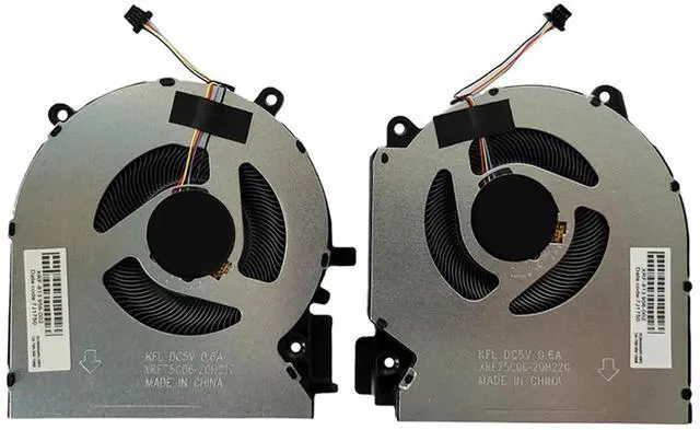 Main image of 60W CPU + GPU Cooling Fans Suitable for HP Victus Pavilion Gaming 7/8 60W RTX3050 16-D 16-D0111TX 16-E TPN-Q263 TPN-Q264 Series Laptop Cooler FAN 5V 0.6A 4 PIN XRF75C06-20H21C + XRF75C06-20H22C (2PCS)