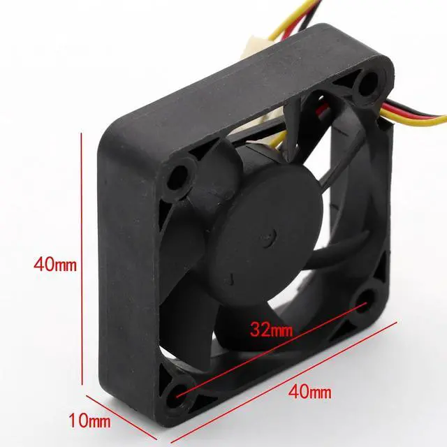 Alt view image 6 of 6 - Cooling Fan PLA04010S12M-1 4010 40x40x10mm DC12V 0.08A 4cm Fan Small Fan