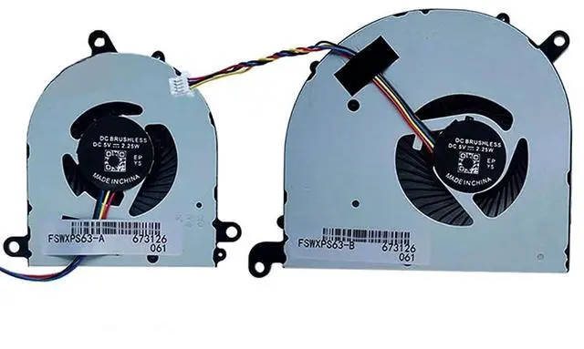 Main image of BS5005HS-U3J 16S1-CPU + BS5005HS-U3I 16S1-GPU CPU + GPU Cooling Fans Suitable for MSI Modern PS63 8RC PS63 8M MS-16S1 MS-16S2 MS-16S3 Series Laptop Cooler Fan 5V 0.5A 4 PIN (2PCS)