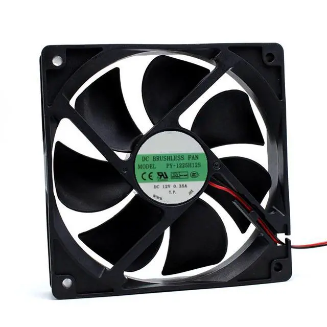 Alt view image 2 of 7 - PY-1225H12S DC12V Ice Maker Fan PY-1225H12S DC12V 0.35A 12CM 12025 2-Wire Cooling Fan