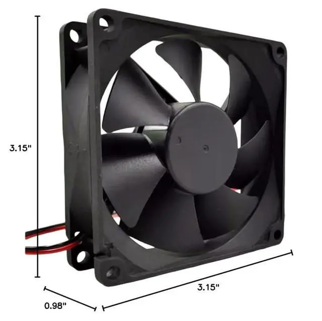 Alt view image 4 of 6 - NYW08025012BS DC 12V 0.45A 80x80x25mm 2-Wire 8CM 8025 Dual Ball Axial Server Cooling Fan