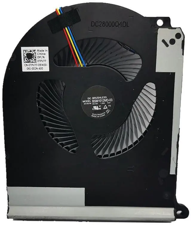 Main image of CPU Cooling Fans Suitable for Alienware Area 51m R1 RTX2070 RTX2080S Series Laptop Cooler Fan 12V 1.2A 5 PIN 4 Wires BSM1012MD-03 + BSM1012MD-02 P/N: 0TPV77 + 0TW5Y8 (CPU)