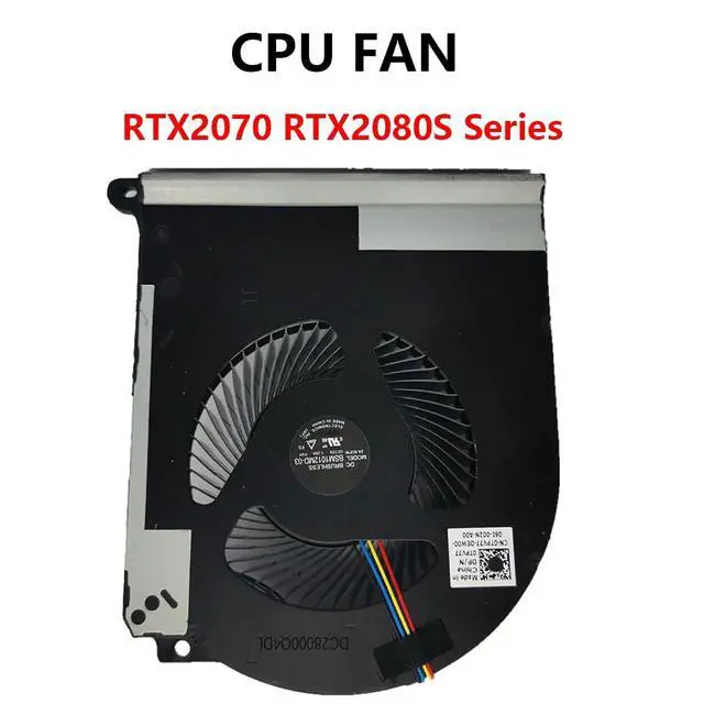 Alt view image 6 of 7 - CPU Cooling Fans Suitable for Alienware Area 51m R1 RTX2070 RTX2080S Series Laptop Cooler Fan 12V 1.2A 5 PIN 4 Wires BSM1012MD-03 + BSM1012MD-02 P/N: 0TPV77 + 0TW5Y8 (CPU)
