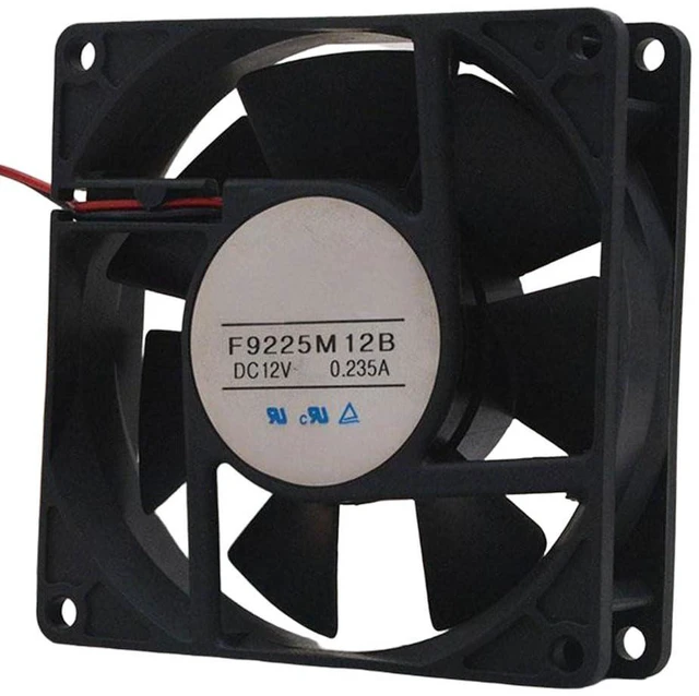 Alt view image 7 of 7 - 90MM Fan DC12V 0.24A 2.8W F9225M12B 9025 9225 9cm Speed 3200RPM 90 * 90 * 25MM Dual Ball Industrial Power Supply High Airflow Cooling Fan(2pin)