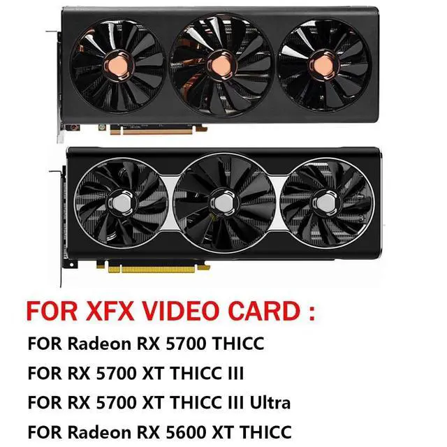 Alt view image 3 of 7 - Graphics Card Cooling Fans Suitable for XFX Radeon RX 5700 5700XT 5600XT Thicc Series Desktop 85mm CF9015U12S CF1015U12S 12V 0.45A 4Pin Video Card Cooler Fans GPU Fan