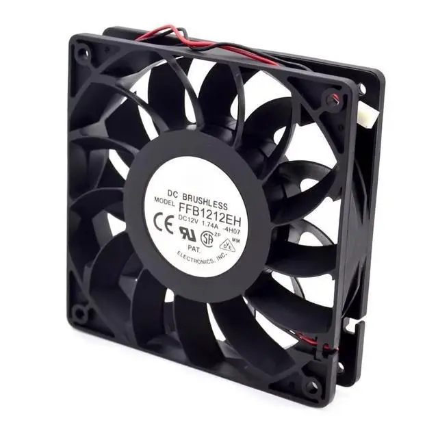 Alt view image 4 of 7 - 12025 FFB1212EH 12V 1.74A 120MM Dual Ball Bearing 4000RPM 12cm for Delta Violence Cooling Fan 120 * 120 * 25MM 2Pin