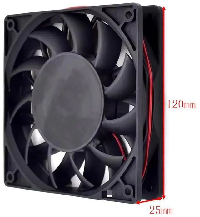 Alt view image 7 of 7 - 12025 FFB1212EH 12V 1.74A 120MM Dual Ball Bearing 4000RPM 12cm for Delta Violence Cooling Fan 120 * 120 * 25MM 2Pin