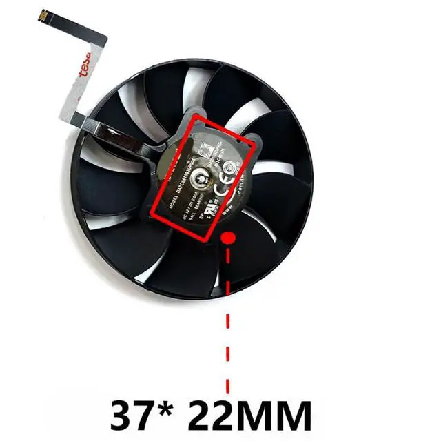 Alt view image 5 of 7 - Graphics Card Cooling Fans Suitable for NVIDIA GeForce RTX 3070 Founders Edition FE Series Desktop DAPC0815B2UP004 DAPC0815B2UP005 85mm 12V 0.6A 6Pin Video Card Cooler Fans GPU Fan (Fan-B)