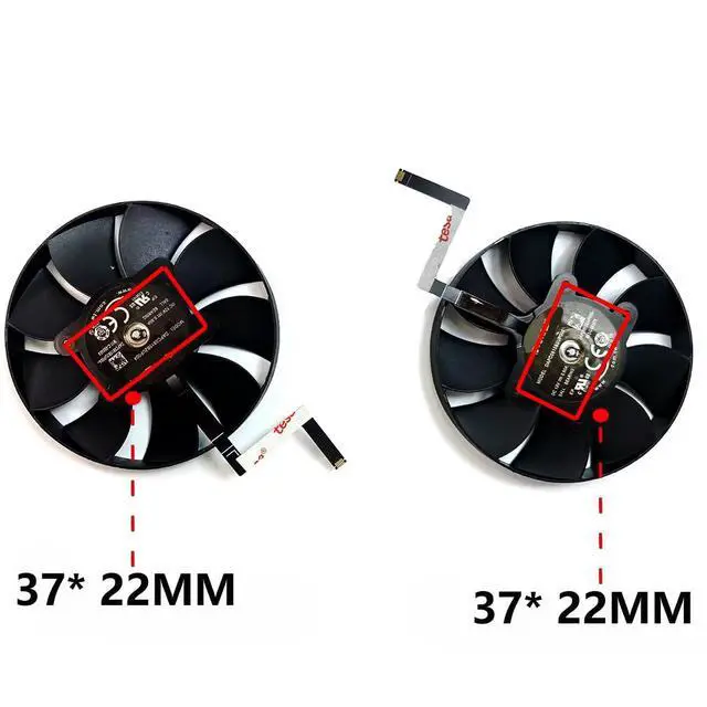 Alt view image 4 of 7 - 2PCS Graphics Card Cooling Fans Suitable for NVIDIA GeForce RTX 3070 Founders Edition FE Series Desktop DAPC0815B2UP004 DAPC0815B2UP005 85mm 12V 0.6A 6Pin Video Card Cooler Fans GPU Fan (2PCS)
