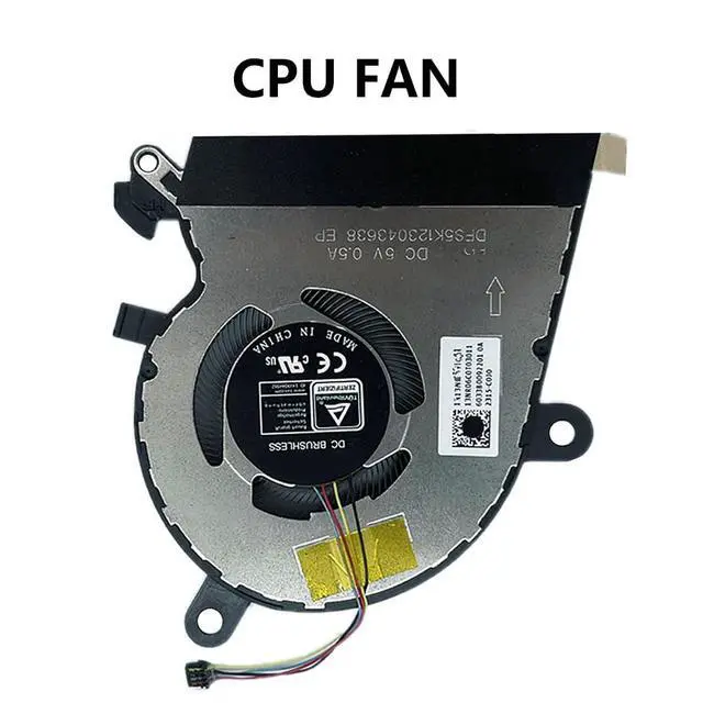 Alt view image 6 of 7 - CPU + GPU Cooling Fans Suitable for ASUS ROG Flow 2021Y X13 GV301Q GV301QC GV301QE GV301QH Series Laptop Cooler Fan 5V 0.5A 4 PIN DFS5K123043638 FMQM + DFS5K223052838 FMQN (CPU)