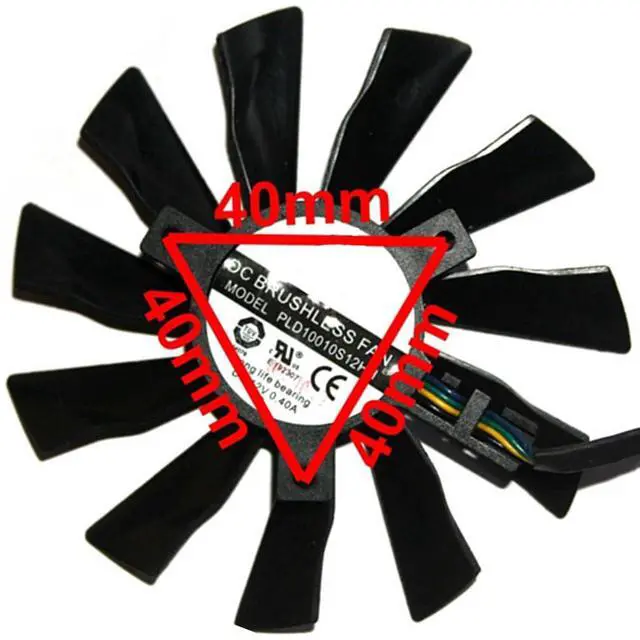 Alt view image 4 of 7 - Graphics Card Cooling Fans Suitable for MSI R9 290X 290 285 280X 280 570X 270 260X GTX 660 750 750TI 760 770 780 780TI Twin Frozr Series Desktop PLD10010S12HH 95mm 12V 0.4A 4Pin Video Card Cooler Fans
