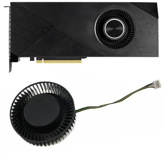 Alt view image 2 of 7 - Graphics Card Cooling Fans Suitable for ASUS Turbo RTX 1660 2060 2060S 2070 2070S 2080 2080S 2080Ti Series Desktop PLB07525B12HH 78mm 12V 1.2A 4Pin Video Card Cooler Fans GPU Fan