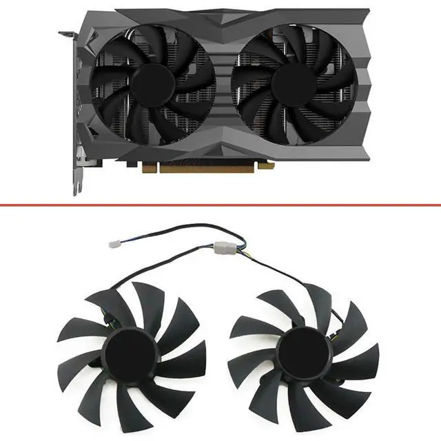 Alt view image 2 of 7 - Graphics Card Cooling Fans Suitable for ZOTAC RTX 2060S 2070S Mini for RTX 2060 GTX 1660S 1600TI AMP Series Desktop GA92A2H 87mm 12V 0.35A 4Pin Video Card Cooler Fans GPU Fan (2PCS)