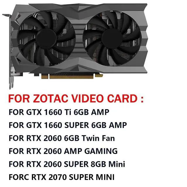 Alt view image 3 of 7 - Graphics Card Cooling Fans Suitable for ZOTAC RTX 2060S 2070S Mini for RTX 2060 GTX 1660S 1600TI AMP Series Desktop GA92A2H 87mm 12V 0.35A 4Pin Video Card Cooler Fans GPU Fan (2PCS)