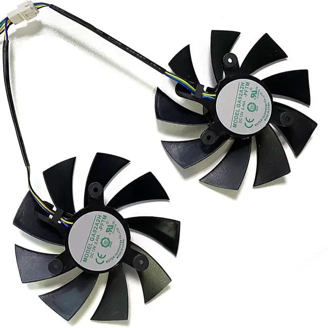Main image of Graphics Card Cooling Fans Suitable for ZOTAC RTX 2060S 2070S Mini for RTX 2060 GTX 1660S 1600TI AMP Series Desktop GA92A2H 87mm 12V 0.35A 4Pin Video Card Cooler Fans GPU Fan (2PCS)
