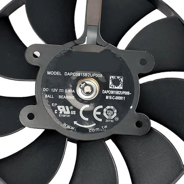 Alt view image 5 of 7 - Graphics Card Cooling Fans Suitable for NVIDIA RTX 3070TI 3080 3080Ti FE Founders Edition Desktop 12V 0.6A 6Pin DAPC0815B2UP008 DAPC0815B2UP003 AFB0912HD-02 85mm (Fan 1)