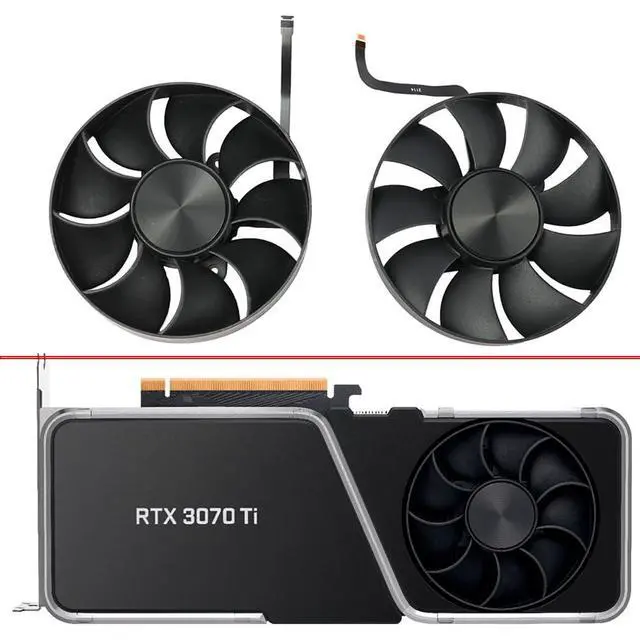 Alt view image 2 of 7 - 2PCS Graphics Card Cooling Fans Suitable for NVIDIA RTX 3070TI 3080 3080Ti FE Founders Edition Desktop 12V 0.6A 6Pin DAPC0815B2UP008 DAPC0815B2UP003 AFB0912HD-02 85mm (Fan 3)