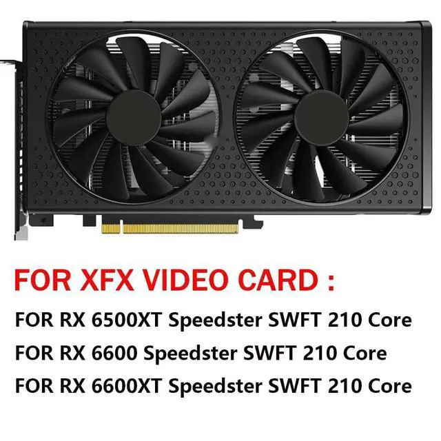 Alt view image 2 of 7 - Graphics Card Cooling Fans Suitable for for XFX RX 6500XT 6600 6600XT Speedster SWFT 210 Core Series Desktop FDC10U12S9-C FY010010M12LPA 95mm 12V 0.45A 4Pin Video Card Cooler Fans GPU Fan (2PCS)