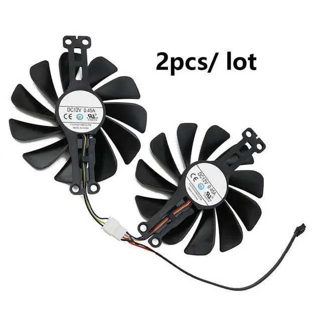 Alt view image 6 of 7 - Graphics Card Cooling Fans Suitable for for XFX RX 6500XT 6600 6600XT Speedster SWFT 210 Core Series Desktop FDC10U12S9-C FY010010M12LPA 95mm 12V 0.45A 4Pin Video Card Cooler Fans GPU Fan (2PCS)