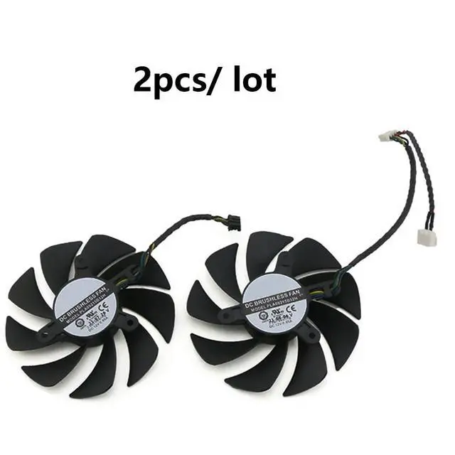 Alt view image 6 of 7 - Graphics Card Cooling Fans Suitable for Dell for Lenovo RTX 3060Ti 3070 3080 3090 Series Desktop PLA09215B12H 85mm 12V 0.55A 4Pin + 2PIN Video Card Cooler Fans GPU Fan (2PCS)