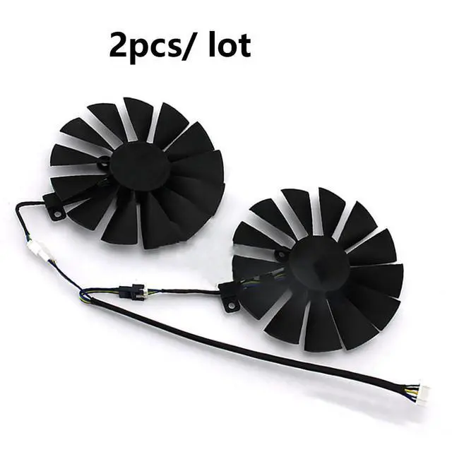 Alt view image 7 of 7 - Graphics Card Cooling Fans Suitable for ASUS ROG Strix GTX 1050 1050TI ROG Poseidon GTX1080Ti Dual RX580 ROG Strix RX 470 570 Gaming Series T129215SM 95mm 12V 0.25A 6Pin 5Wires (2PCS)