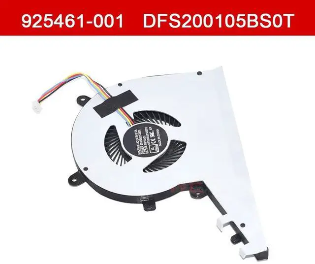 Alt view image 2 of 7 - 4-PIN Cooler Fan 925461-001 925478-001 DFS200105BS0T 6033B0053801 for HP Envy 17-AE 17M-AE111DX 17-AE143NG