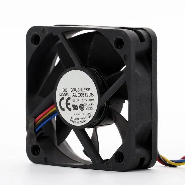 Alt view image 2 of 6 - 5015 50mm x 50mm x 15mm 12V DC Brushless Fan AUC0512DB 12V 0.27A 4 PIN Cooling Fan