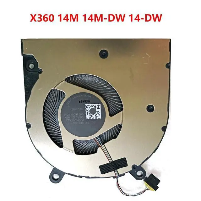 Alt view image 6 of 7 - CPU Cooling Fans Suitable for HP Pavilion X360 14M 14M-DW 14-DW TPN-I137 dw0010 dw0013 dw0023 Series Laptop Cooler Fan ND75C43-19H14 5V 0.5A 4 PIN P/N: L96492-001