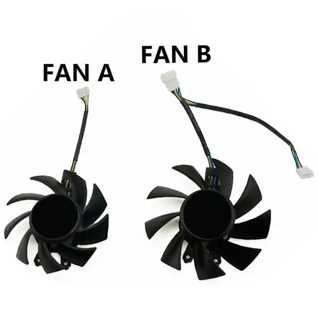 Alt view image 6 of 7 - Graphics Card Cooling Fans Suitable for ZOTAC GTX 1660 1660S 1660ti Twin Fan Series Desktop GA72S2U GA82S2H 65mm 75mm 12V 0.35A 0.36A 4Pin Video Card Cooler Fans GPU Fan (Fan-A)