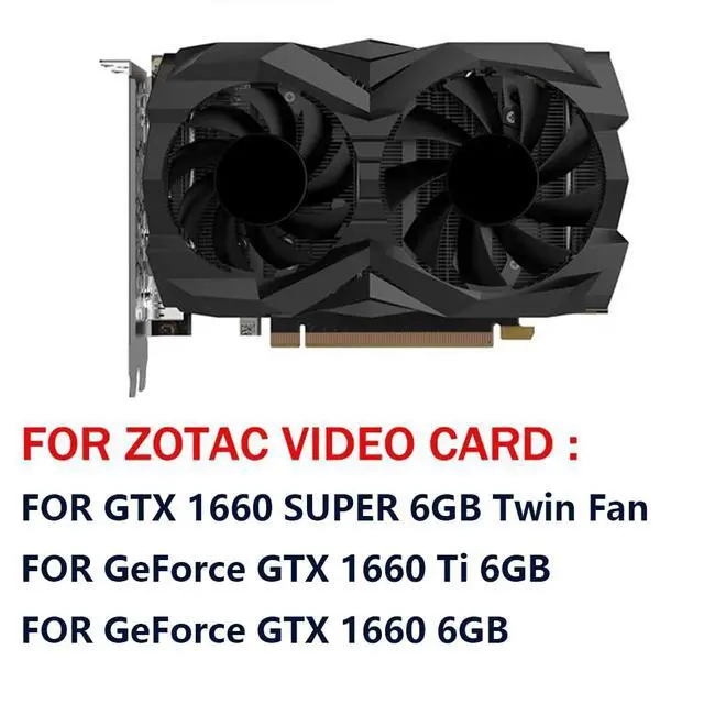 Alt view image 4 of 7 - Graphics Card Cooling Fans Suitable for ZOTAC GTX 1660 1660S 1660ti Twin Fan Series Desktop GA72S2U GA82S2H 65mm 75mm 12V 0.35A 0.36A 4Pin Video Card Cooler Fans GPU Fan (Fan-B)