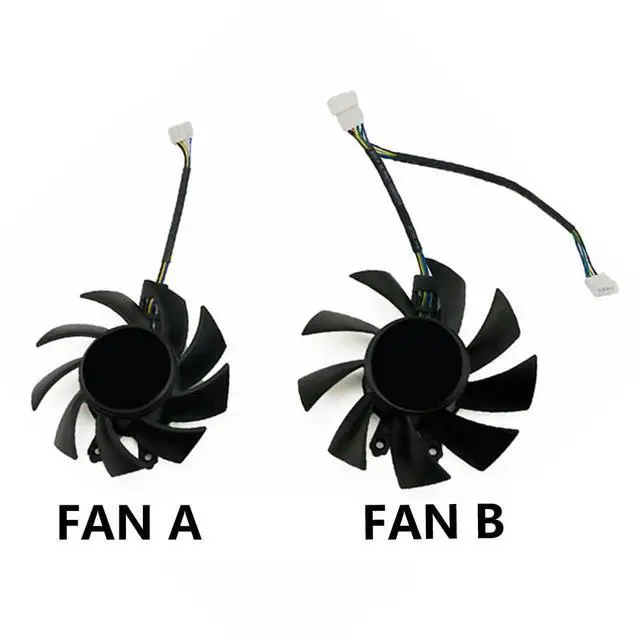 Alt view image 6 of 7 - Graphics Card Cooling Fans Suitable for ZOTAC GTX 1660 1660S 1660ti Twin Fan Series Desktop GA72S2U GA82S2H 65mm 75mm 12V 0.35A 0.36A 4Pin Video Card Cooler Fans GPU Fan (Fan-B)