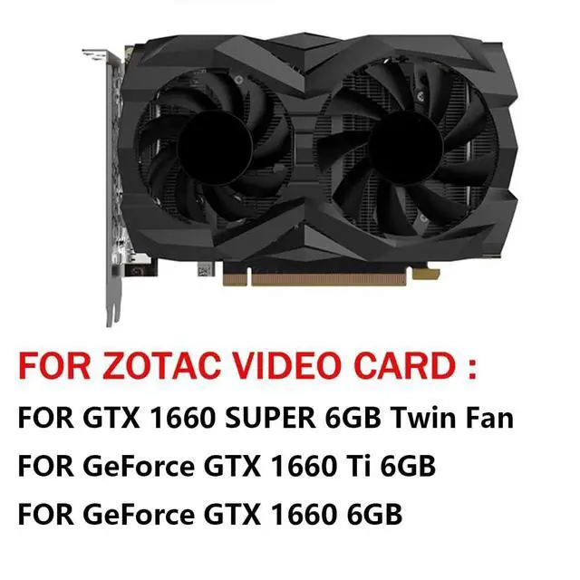 Alt view image 3 of 6 - Graphics Card Cooling Fans Suitable for ZOTAC GTX 1660 1660S 1660ti Twin Fan Series Desktop GA72S2U GA82S2H 65mm 75mm 12V 0.35A 0.36A 4Pin Video Card Cooler Fans GPU Fan (2PCS)