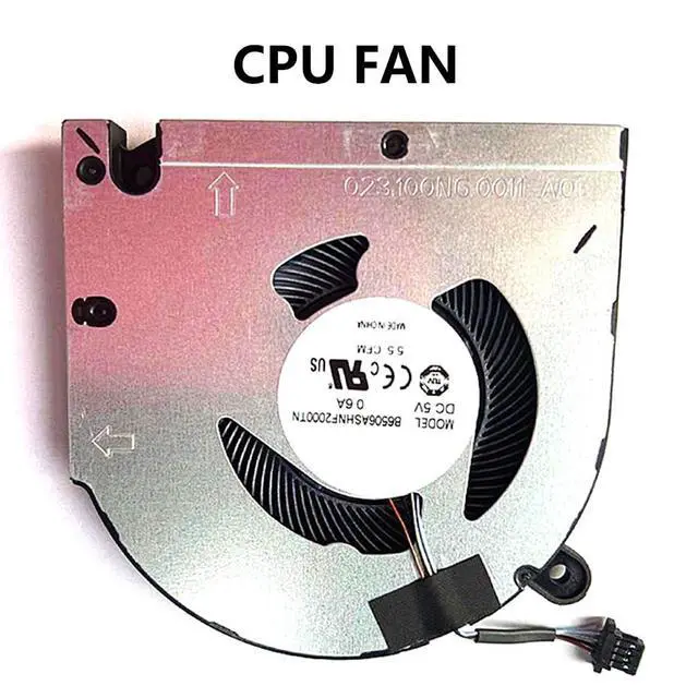 Alt view image 6 of 7 - CPU Cooling Fans Suitable for Dell Inspiron Vostro 15 7510 16 7610 P106F P107F Series Laptop Cooler Fan 5V 0.6A 4 PIN B6506ASHNF2000TN + B8906ASHNF2000TN (CPU)